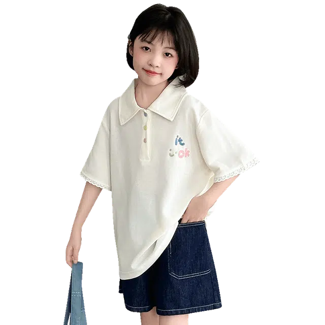 雅鹿休闲运动套装 儿童 简约亲肤柔软潮流 白色 儿童款