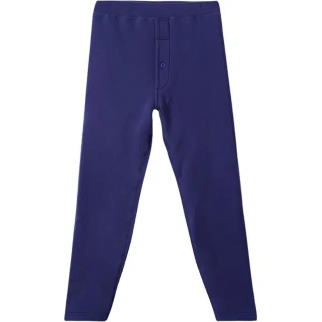 久岁伴 秋冬保暖打底裤系列 舒适柔软亲肤内衣套装 藏蓝色青少年