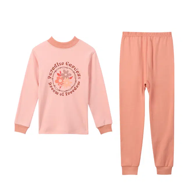 红豆 舒适柔软亲肤洋气百搭透气内衣套装 暖粉青少年