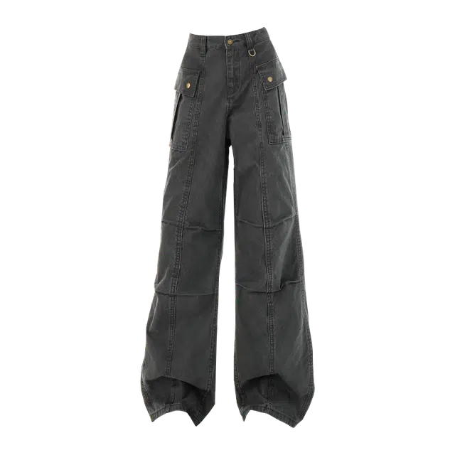 拾籍 美式复古设计褶皱宽松高街阔腿裤休闲裤 女款