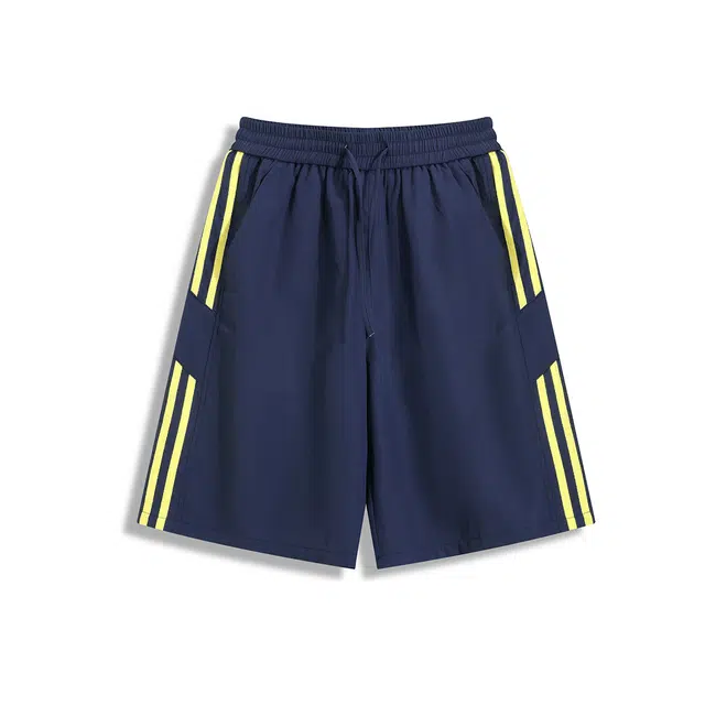 欧路得 美式条纹速干夏季薄款宽松五分裤沙滩篮球运动休闲短裤 男款