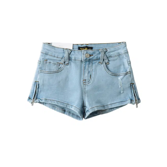 怪力萝莉 美式辣妹低腰修身弹力包臀热裤牛仔短裤 女款