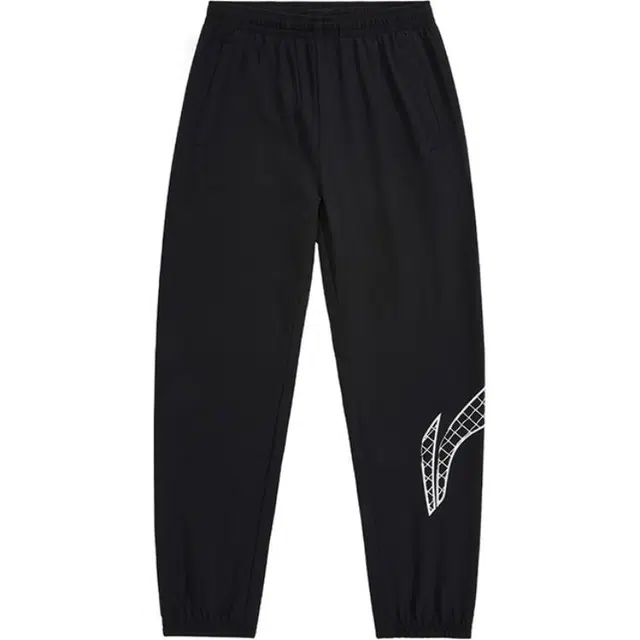 李宁儿童 校园系列 时尚中腰舒适透气休闲裤 大童 黑色