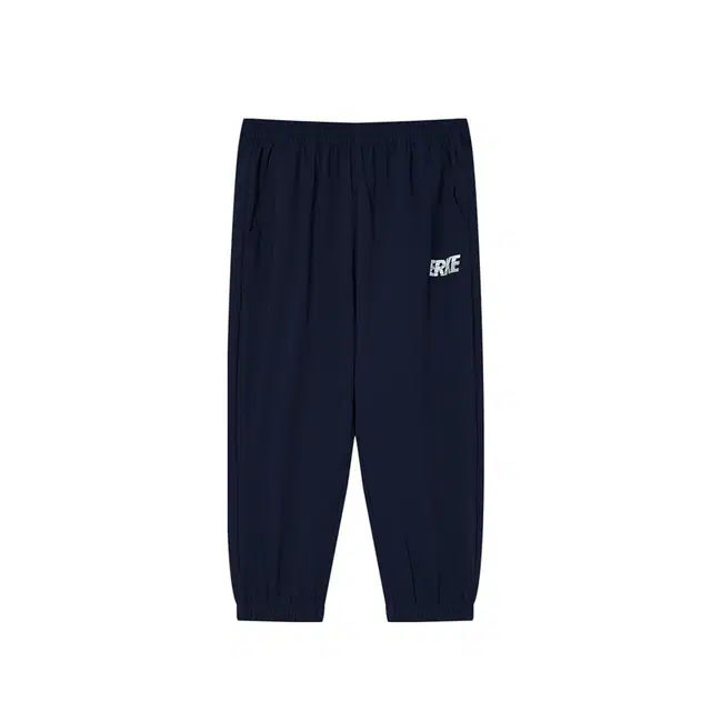 儿童款 鸿星尔克儿童 纯色中腰透气舒适束脚针织运动裤 蓝黑色