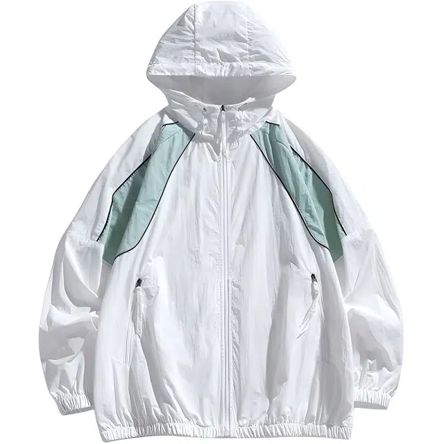 识恩 简约拼接洋气简约 超轻透气防风防晒服 女款