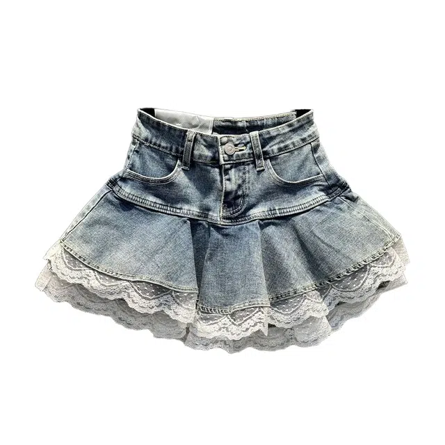 桴生 时尚舒适百搭牛仔短裙 女款