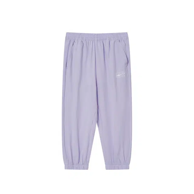 中童 鸿星尔克儿童 字母舒适柔软轻盈亲肤针织运动裤 浅粉紫