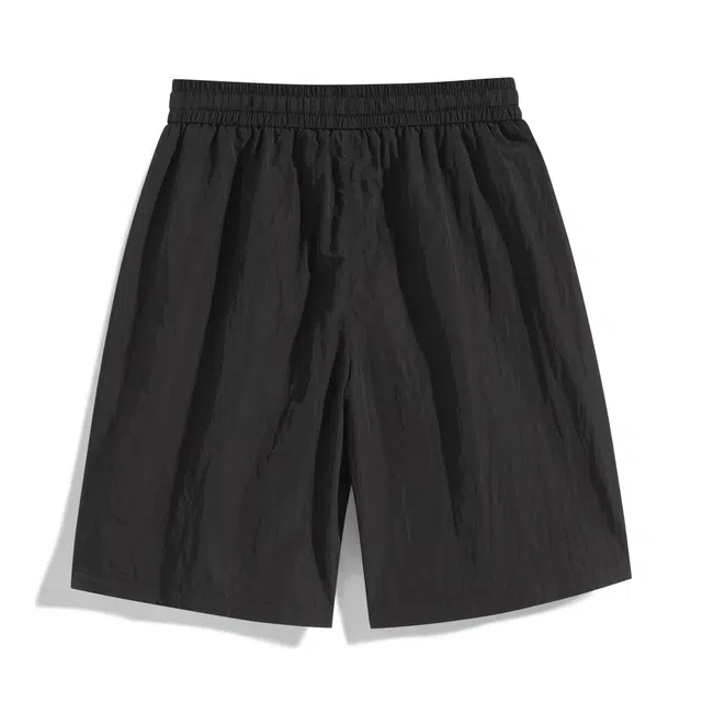 曼城 美式复古拼接撞色三角形结构宽松户外防风防泼溅中腰系带冰丝五分休闲短裤 男女同款