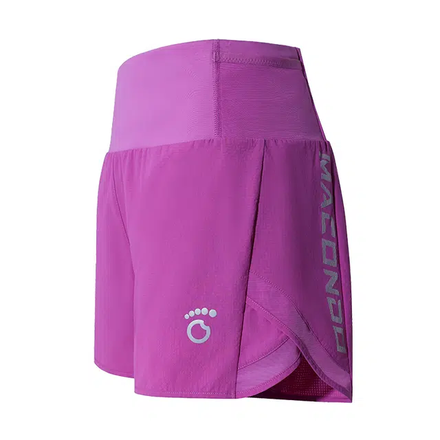 马孔多 吸湿速干凉感抗菌马孔多女子夜跑运动短裤 女款 超亮紫