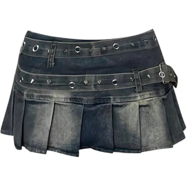 哒头下雨不愁 时尚舒适百搭牛仔短裙 女款 复古蓝