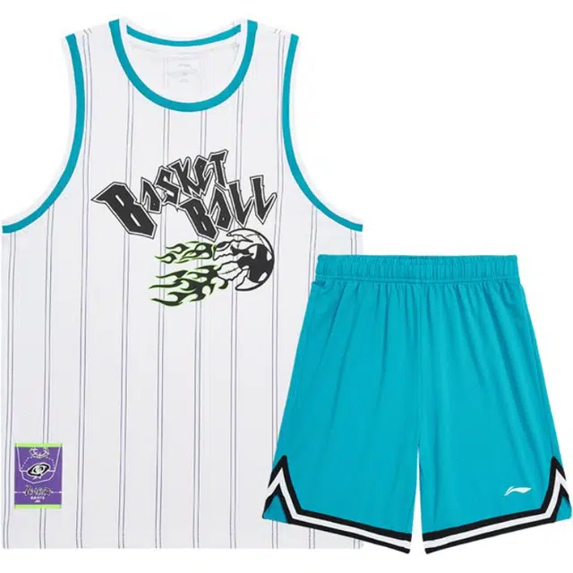 大童 李宁儿童 篮球系列 透气舒适柔软休闲运动套装