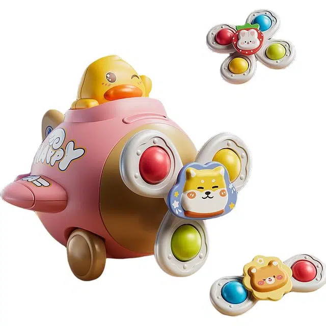 贝贝家 小黄鸭存钱罐  滑行小飞机/转转乐/存钱罐 创意储蓄罐 卡通可爱造型 婴幼儿启蒙 亲自互动玩具 早教益智玩具