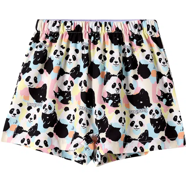 久岁伴 防蚊系列  满印洋气松紧腰短裤 青少年 樱桃粉