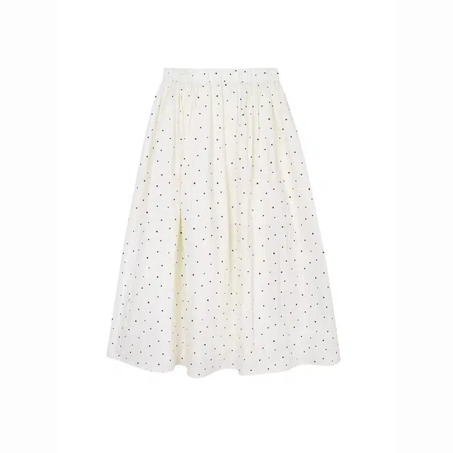 哒头下雨不愁 圆点适中宽松高腰休闲长裙 女款 白色