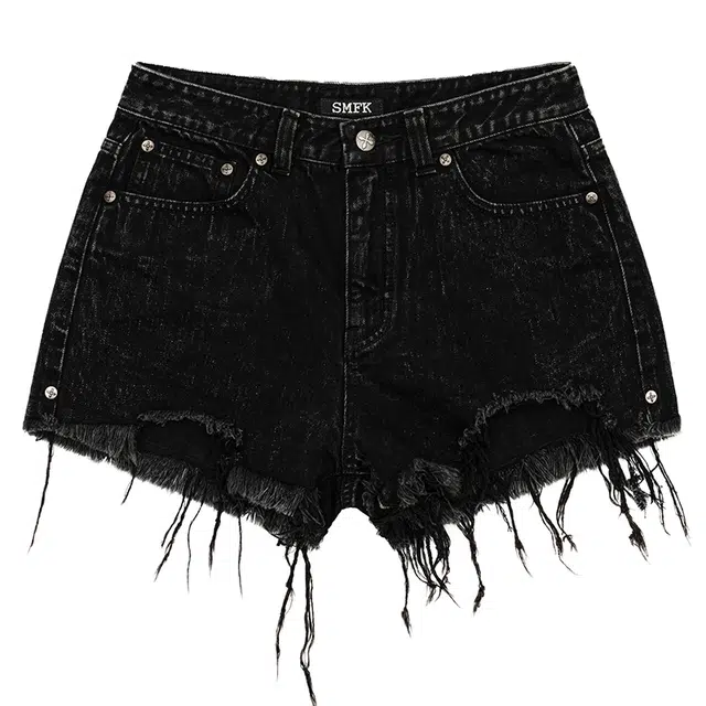 SMFK Denim Shorts Black
