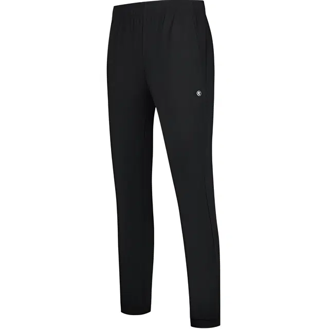 乔丹 舒适休闲简约纯色中腰透气束脚运动长裤 女款 黑色