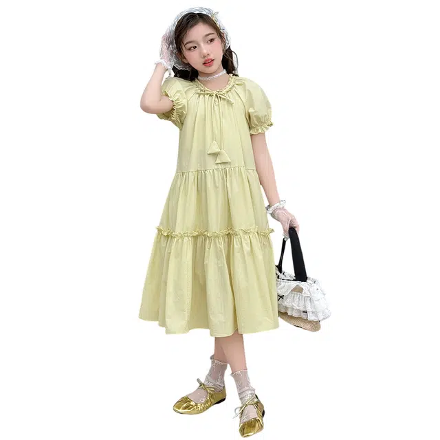 雅鹿连衣裙 个性气质百搭短袖 青少年