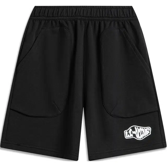 李宁儿童 运动生活系列运动潮流系列 透气舒适宽松休闲亲肤短裤 青少年 黑色