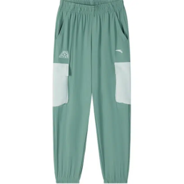 中小童 安踏儿童 户外系列 休闲时尚舒适针织运动裤 远足绿