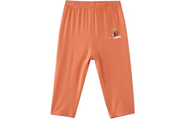 英氏 卡通印花松紧打底睡裤 儿童款 南瓜橙