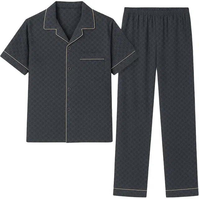 潞优野 青春活力休闲短袖长裤家居服可外穿睡衣套装 男款