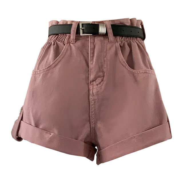 拾籍 高腰宽松舒适牛仔短裤 女款