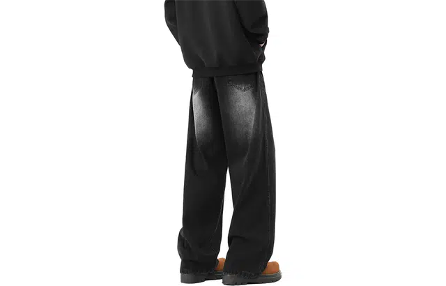 【dme】 美式高街复古水洗做旧渐变宽松舒适耐磨耐洗高质感日常出行百搭性强直筒牛仔裤 男女同款