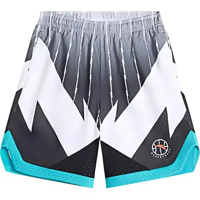 安踏儿童 休闲五分薄款运动儿童短裤 儿童款 梦幻黑