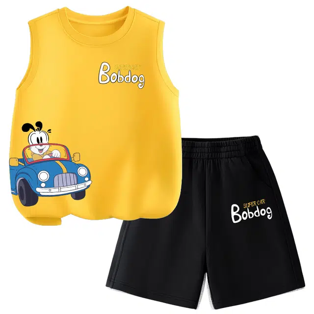 儿童款 巴布豆 舒适柔软亲肤百搭透气休闲运动套装