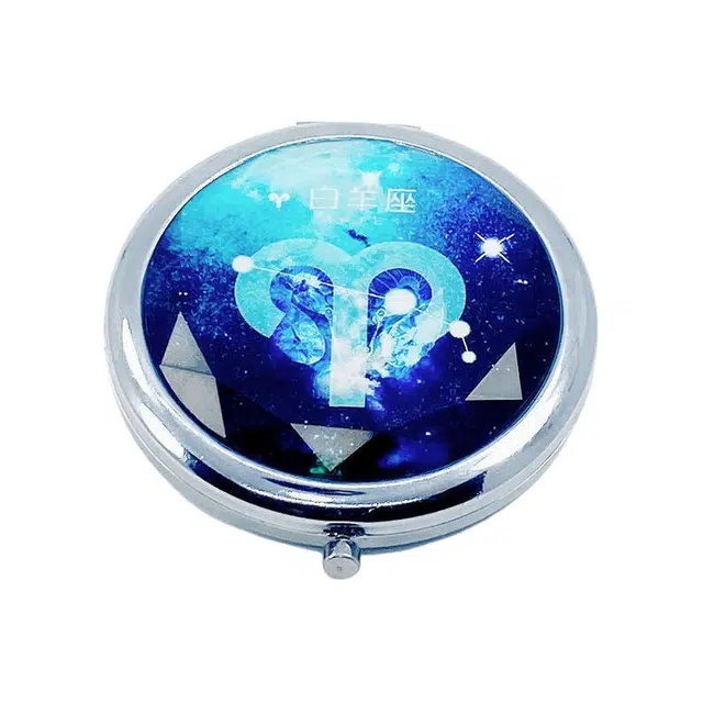 计轩 十二星座双面折叠化妆镜