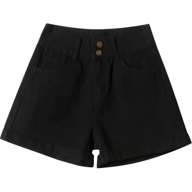 法文箱子 薄款显瘦热裤高腰百搭牛仔短裤 女款