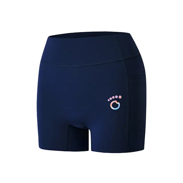马孔多 腰部科技夹芯层两侧兜疾风之束抽绳城市跑步运动短裤 女款 夜海蓝