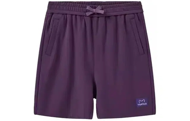 英氏 透气柔软纯色短裤 儿童款 茄子紫