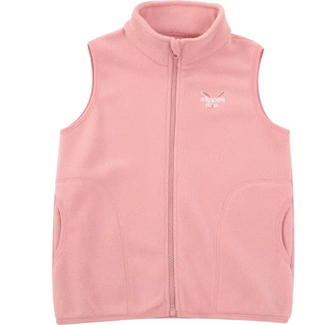 大童 红豆 纯色柔软亲肤舒适马甲 玉粉