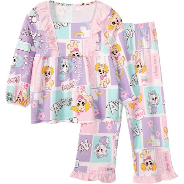 久岁伴 舒适柔软透气家居服 白色儿童款