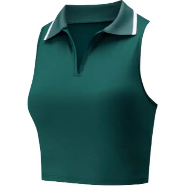 超级安踏 休闲简约拼色运动背心 女款 森墨绿