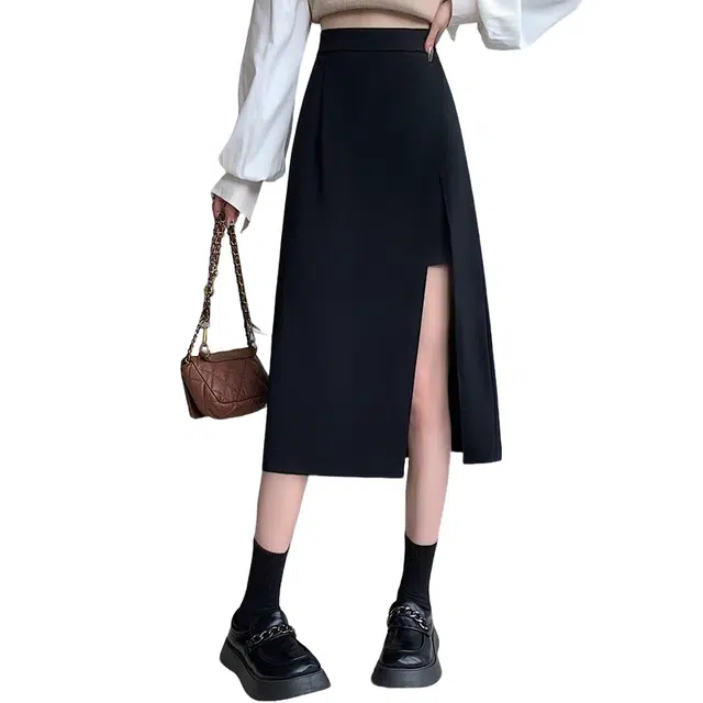 草本初色 时尚舒适百搭休闲长裙 女款 黑色