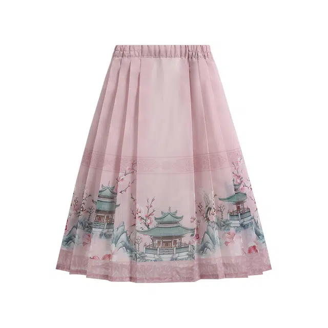 【古风古韵】英氏 国风印花马面裙新中式半身裙 儿童款