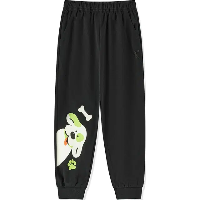 乔丹 舒适柔软百搭针织运动裤 黑色中小童