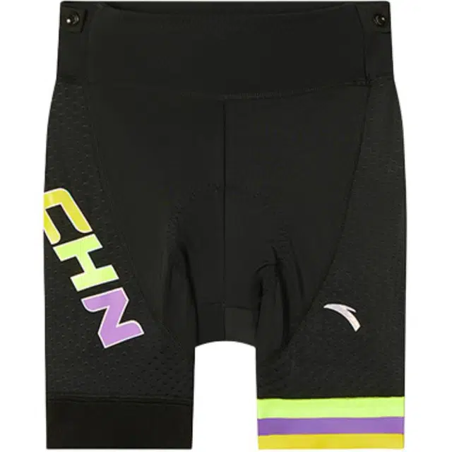 安踏儿童 字母条纹中腰舒适百搭透气薄款骑行短裤 儿童款 热辣紫