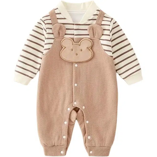 棉基因连体衣 立领长袖舒适洋气 婴幼童