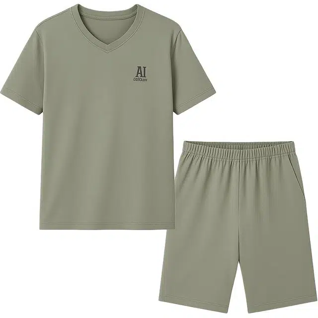 潞优野 短袖短裤薄款半袖加大码休闲家居服睡衣套装 男款