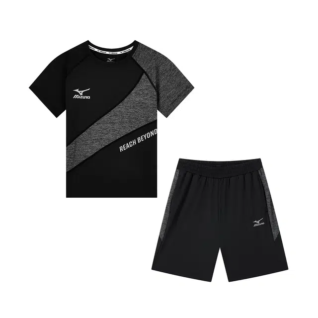 Mizuno Kids Black Grey Set