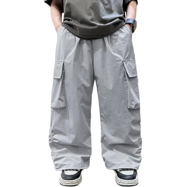 棉致 舒适亲肤简约柔软纯色休闲裤 大童