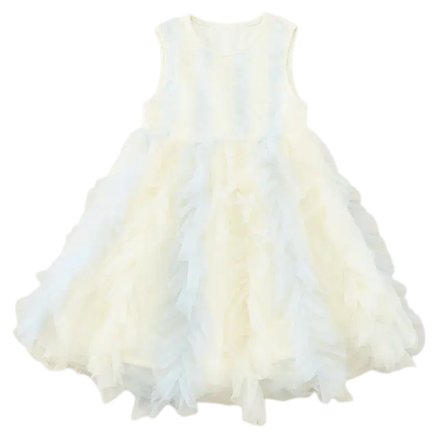 浪莎连衣裙 百搭亲肤洋气时尚无袖 蓝色 中小童