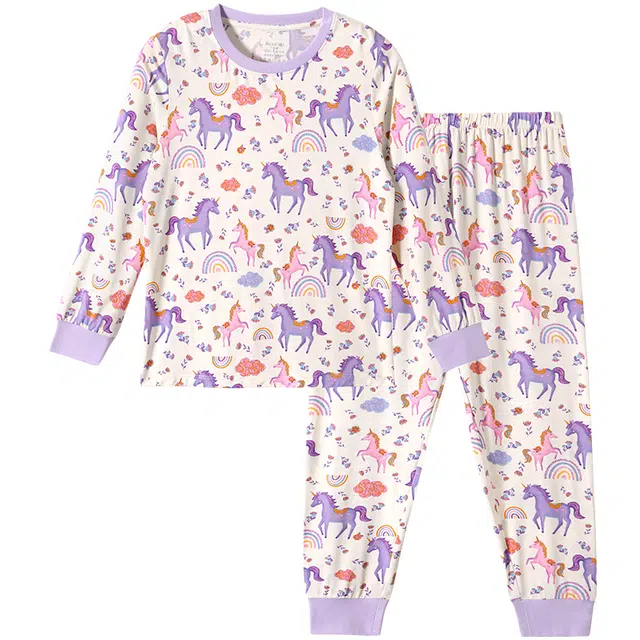 久岁伴 居家系列 舒适轻薄柔软内衣套装 浅紫青少年