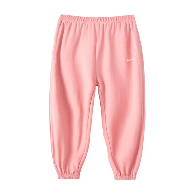 红豆 字母印花薄款束脚休闲裤 儿童款