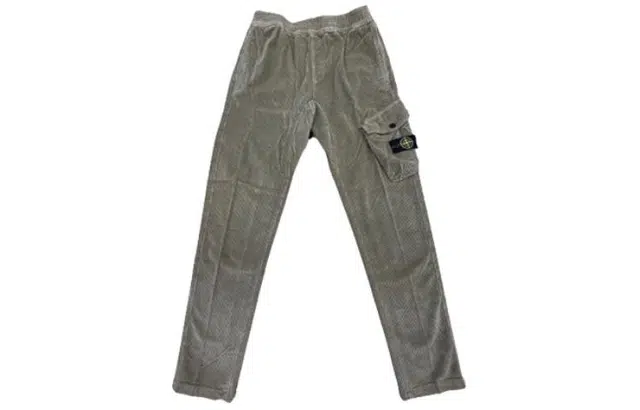 Stone Island Kids Logo Print Cargo Pants Grey