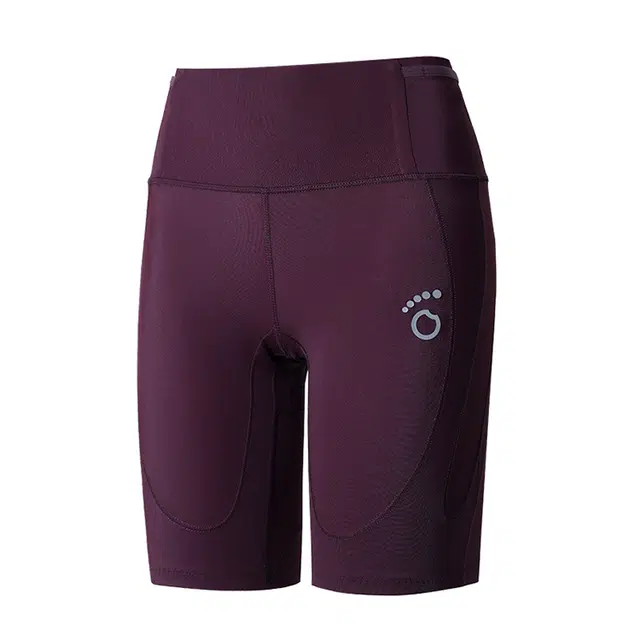 马孔多 时尚舒适简约纯色拼接户外跑步透气速干吸汗运动短裤 女款 樱桃漆