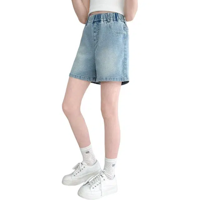 泰迪珍藏 休闲时尚舒适短裤 儿童款 蓝色